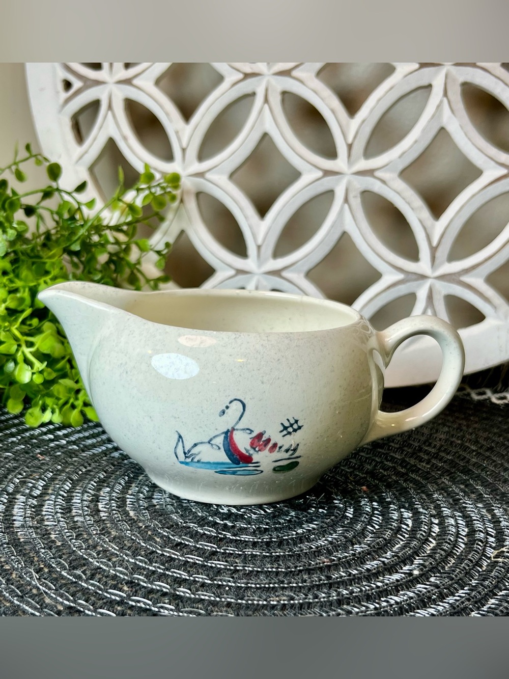 Vintage Mid Century Modern MCM Faienceries Continentales Riviera creamer